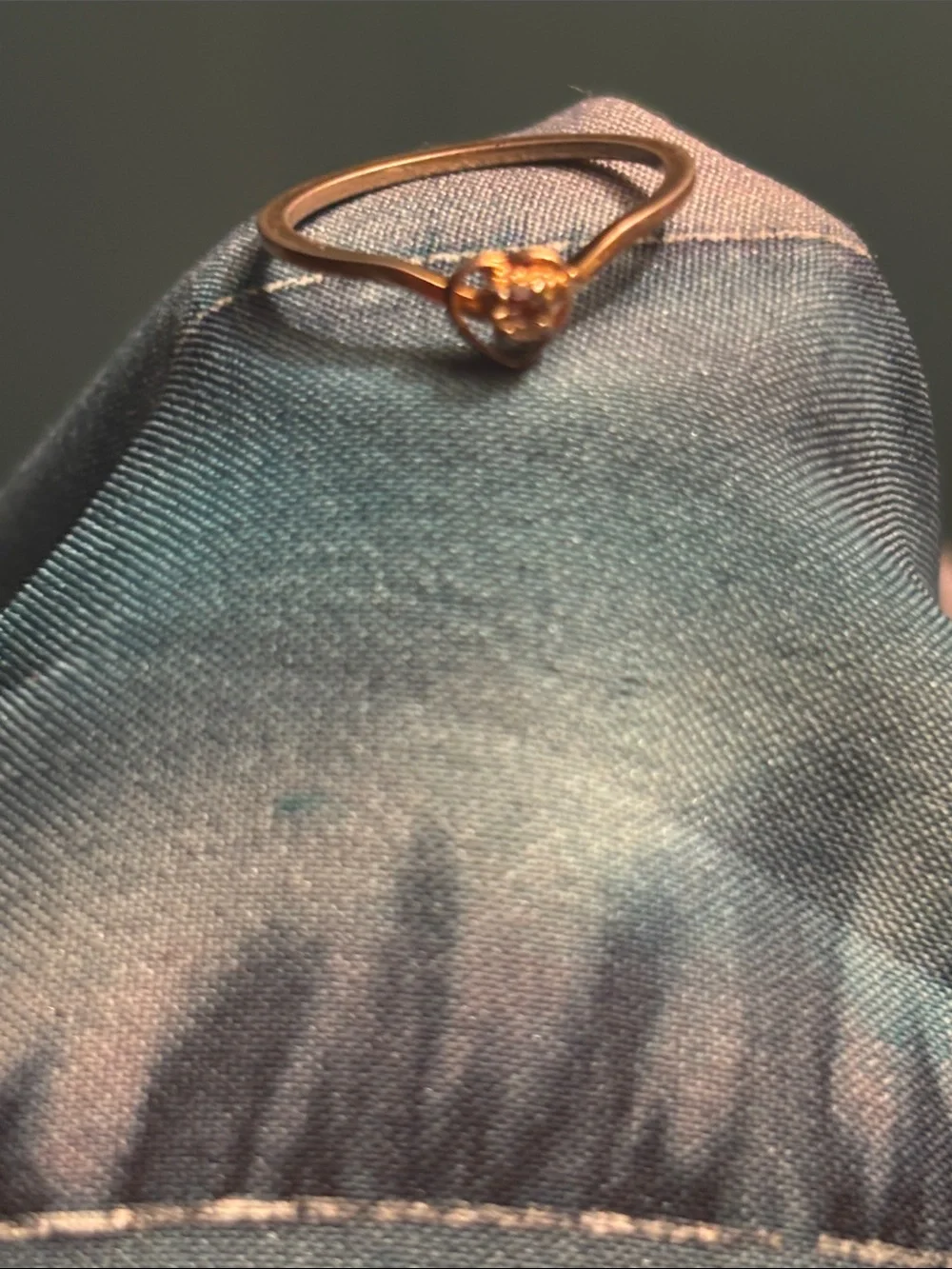 gold open heart ring